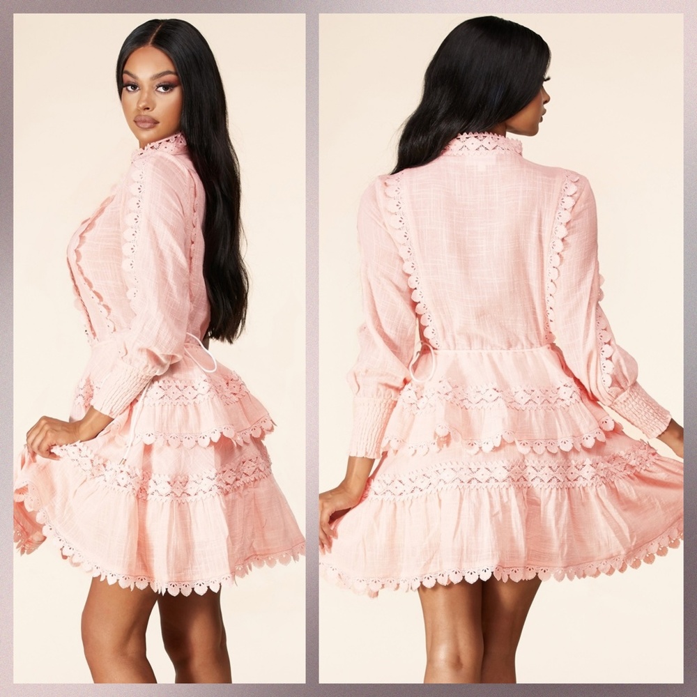 LAST ONE! L'ATISTE Cotton Candy Victorian Ruffled Lace Mini - Picture 5 of 16